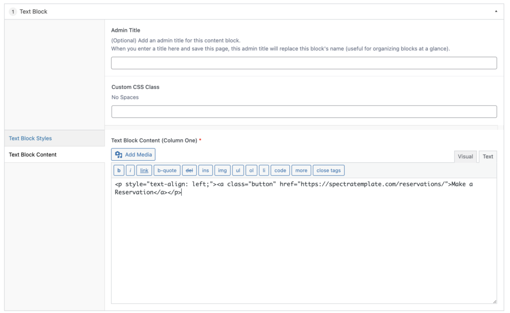 Button short code